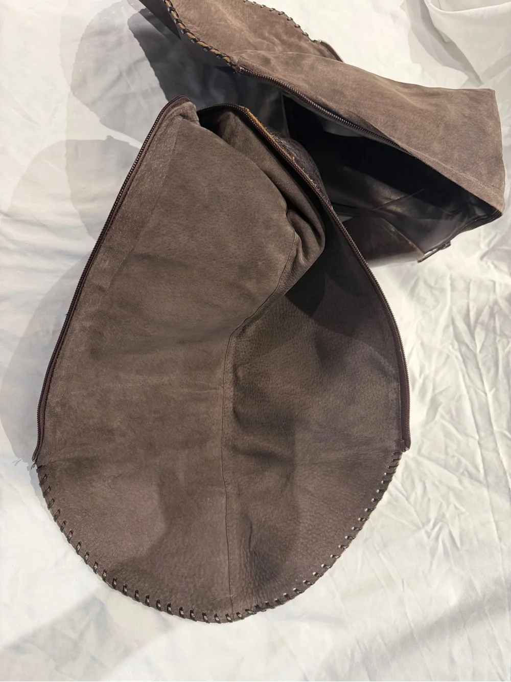Rare Vintage Free People OTK Boots EU 37 Spanish Leather Whipstitch